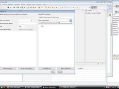 Preferences window while adding RSS