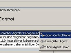 The AgentView lists all yet registered Agents.