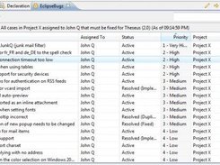 The EclipseBugz view