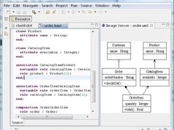 The TextUML Toolkit uses EG to render the UML models created