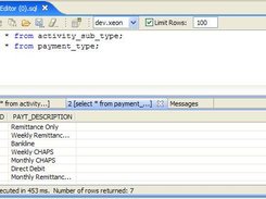 Syntax highlighting and tabbed result panes