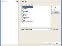 Eclipse Syslog Plugin - Preferences Dialog