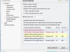 Eclipse System Monitor Preference Page