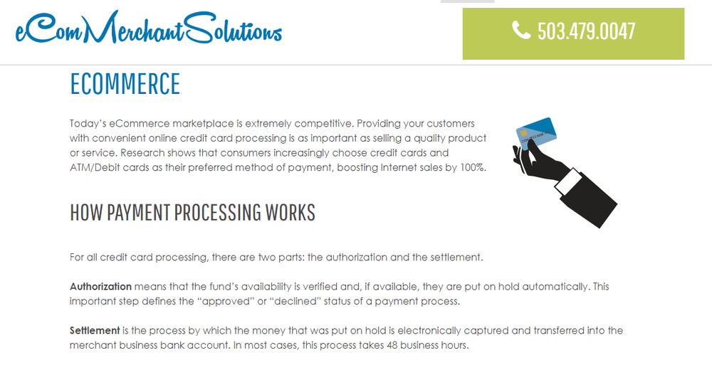 eCom Merchant Solutions (eCMS) Screenshot 1