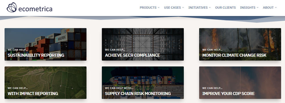 Ecometrica Platform Screenshot 1