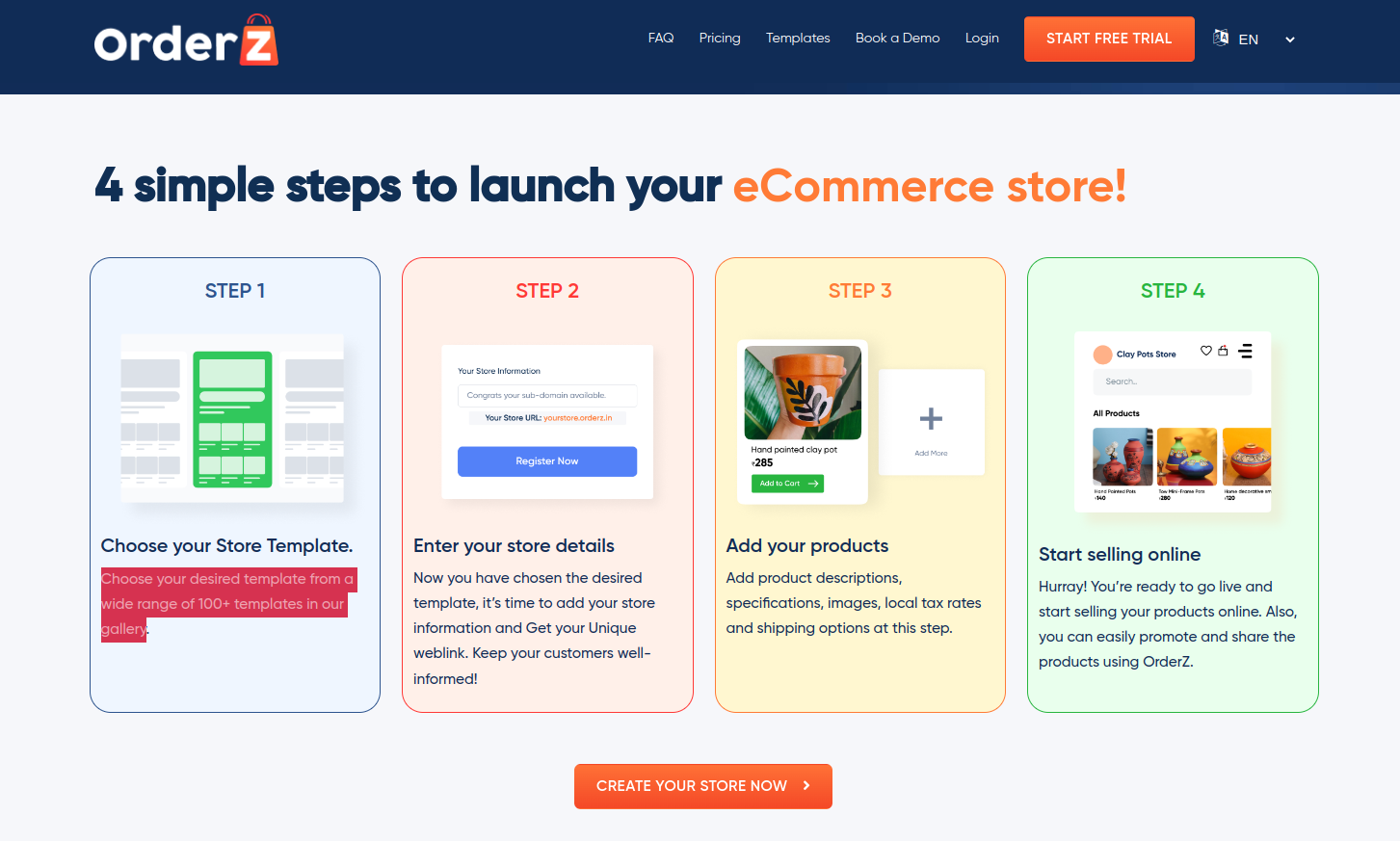 Create your store in 4 simple steps