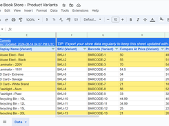 Edit your products and variants in bulk in Google Sheets.