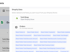 Select fields and metafields from many datasets like orders, products, variants, inventory, customers, and more.