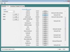 Zahlreiche Industrien im Baumenü