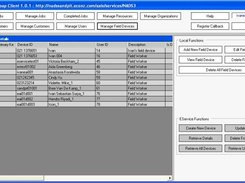 Manage Field Devices Screen of EService CS Full Client.