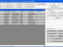 Manage Users Screen of EService CS Full Client.