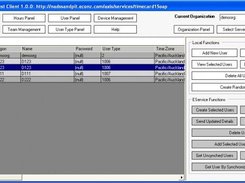 User Screen of Timecard CS Full Client.