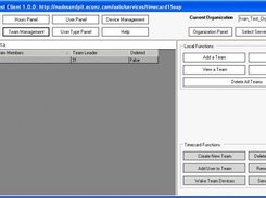 Team Management Screen of Timecard CS Full Client