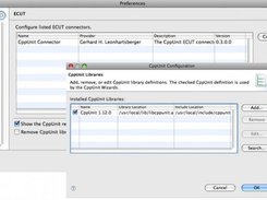 ECUT Preferences and CppUnit Configuration