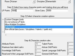 New Character Wizard