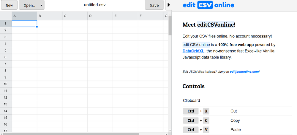 editCSVonline Screenshot 1