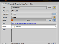 Group selector in Edit Entry window