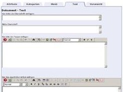 Texte werden im wysiwyg-Editor eingegeben