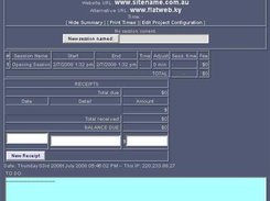 Admin reads/edits session times, costs on summary page