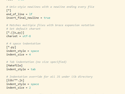 editorconfig‑vim Screenshot 1