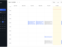 Live Class Session Scheduler with Calendar