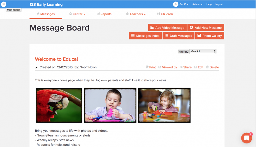 Educa-MessageBoard