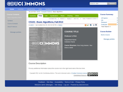 eduCommons - Course Page (logged in)