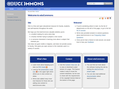 eduCommons Front Page