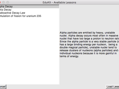 The Dialog window to load a lesson