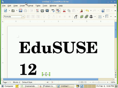 EduSUSE 12 running LibreOffice Writer