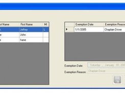 Exemptions Editor