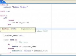 Changes in Eiffel source code indicated in vertical ruler