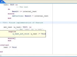 Source code folding in the Eiffel editor