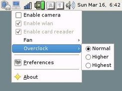 Overclock menu