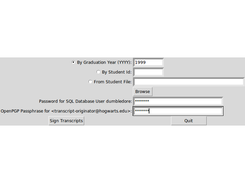Sign Transcripts by Graduation Year