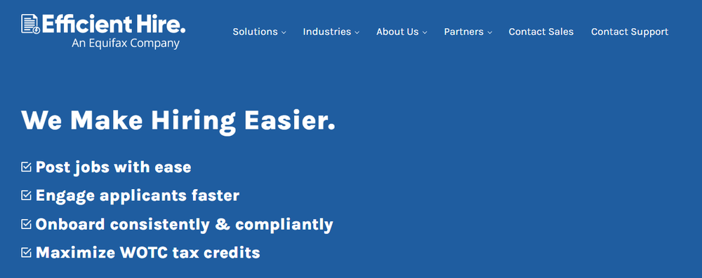 Efficient Hire Screenshot 1