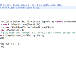 XZ Compression API implementation