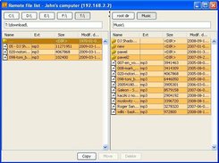 View for panel with file list