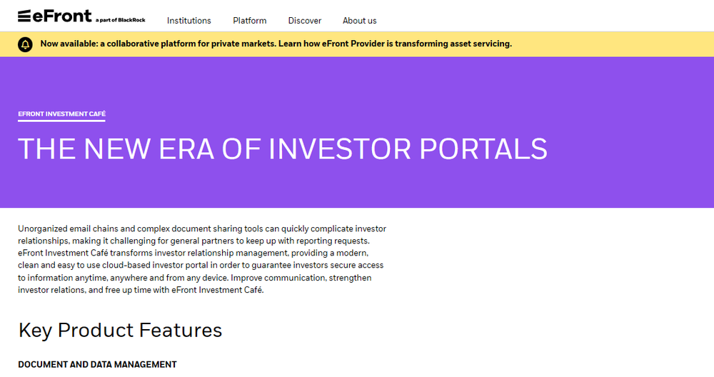 eFront Investment Café Screenshot 1