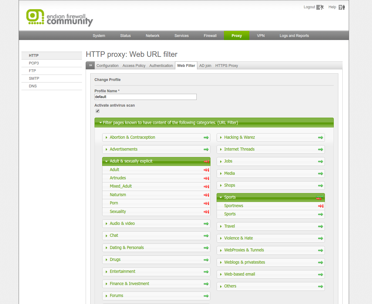 Endian firewall community настройка vpn