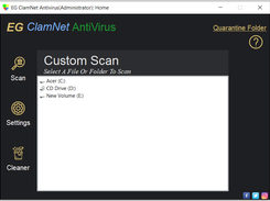 EG ClamNet Antivirus (Administrator): Home