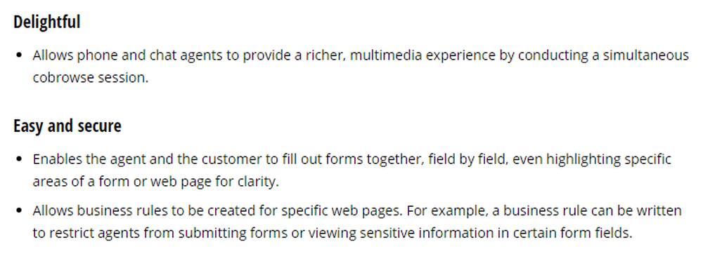 eGain Cobrowse Screenshot 1