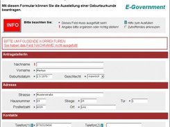 Geburtsurkunde Validierung (eGov.-Stylesheet)