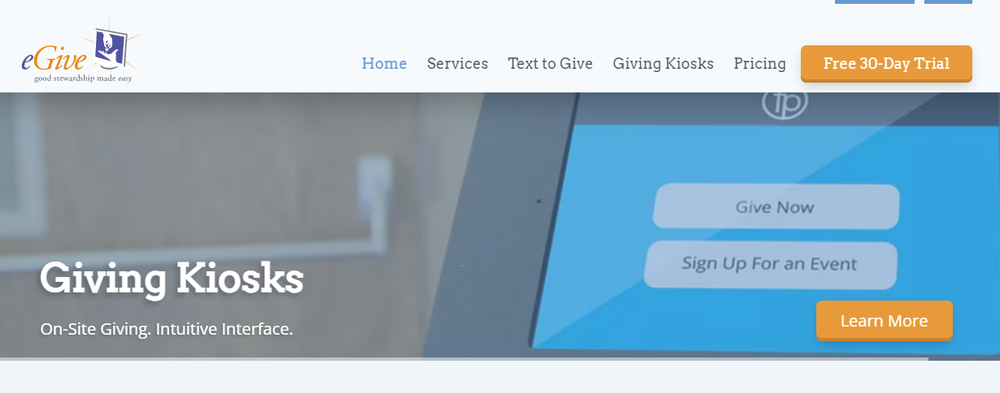 eGive Screenshot 1