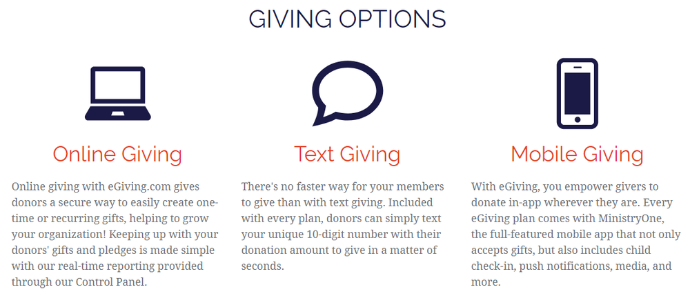 eGiving.com Screenshot 1