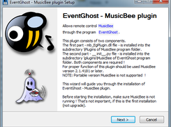 EventGhost-MusicBee plugin Screenshot 1