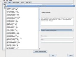 Creating a categorical question using a preset