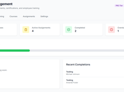 Training Management Screenshot