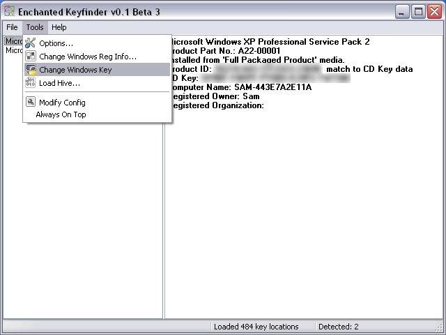 SCARICA KEYFINDER
