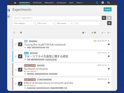 eLabFTW Screenshot 1